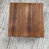 Modernist walnut and chrome coffee table