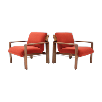 Pair of armchairs designed by Ludvík Volák for Dřevopodnik Holešov, 1960's.