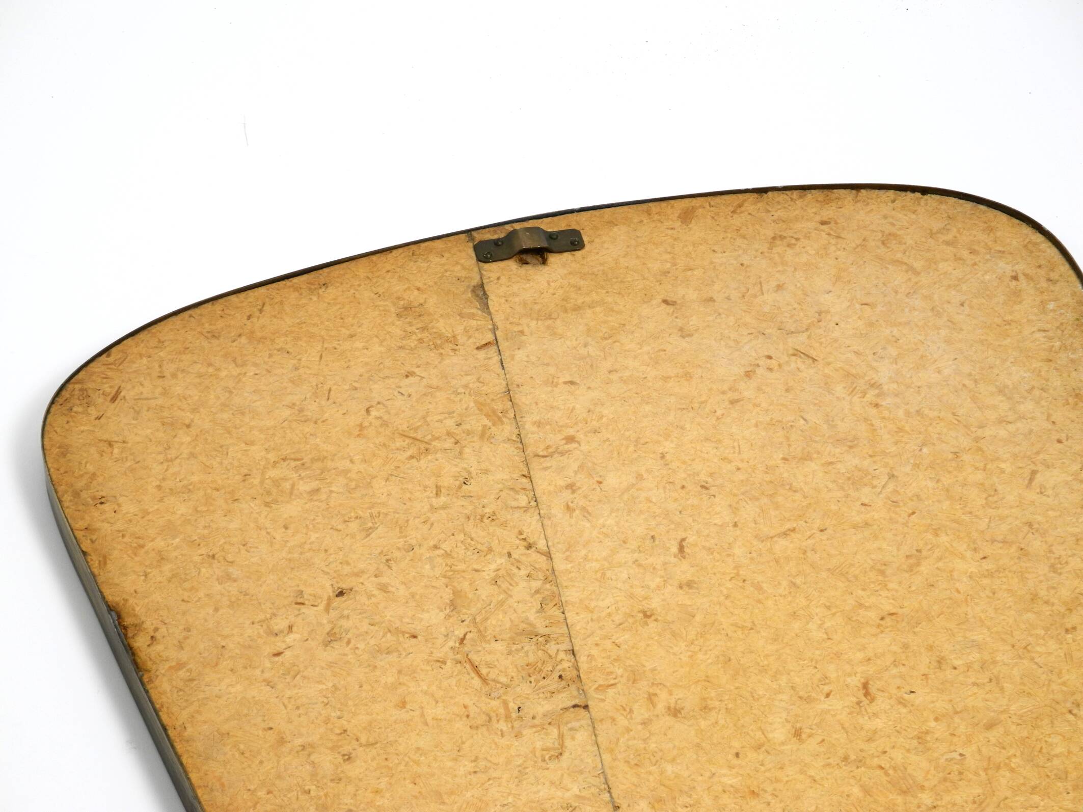 Mid Century mosaic wall mirror with brass frame by Münchner Zierspiegel