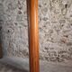 Large French folding screen in pine, room divider, 1950s, attributed to Baumann.
