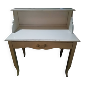 Bureau bois laqué blanc.