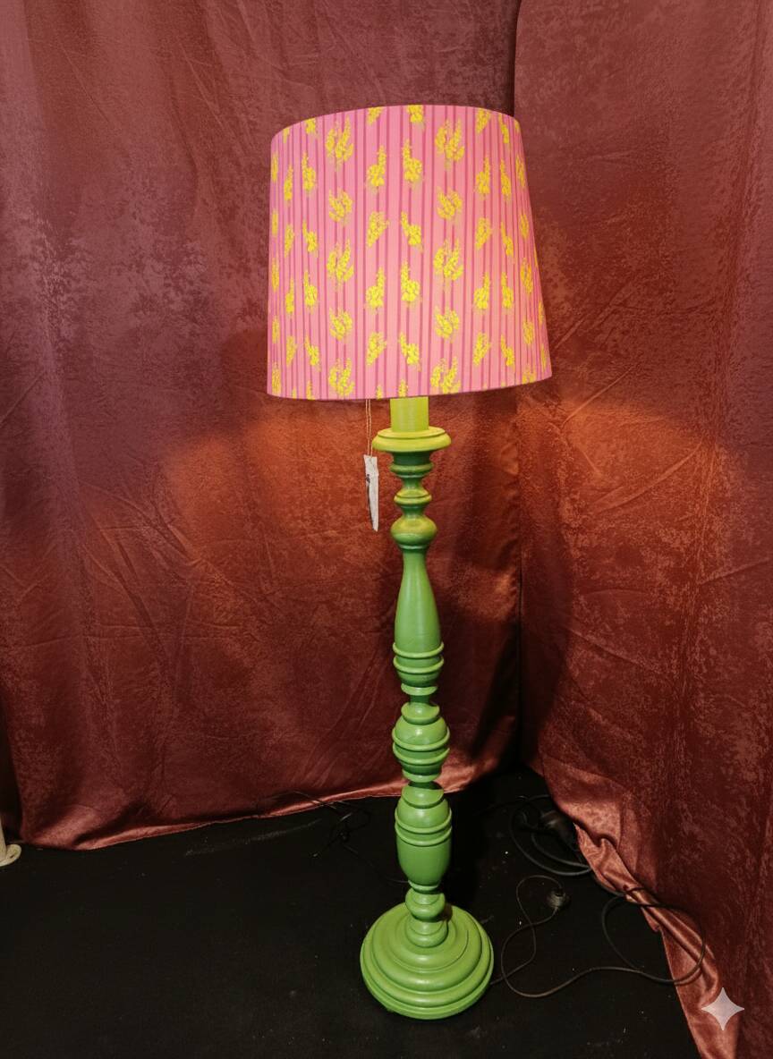 Bamboo and Mimosa floor lamp