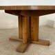 Large solid wood table 140 cm, vintage Scandinavian 70s design