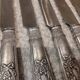 12 silver-plated metal table knives yrras style louis xvi
