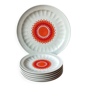 service dessert, 6 assiettes - plat