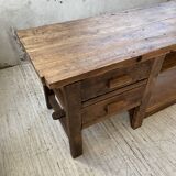 XL central island workbench oak