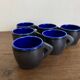 Set de 6 tasses en terre vernissée mid century pop 1960s