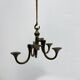 Brutalist bronze hanging chandelier by Michael Harjes, 1970s