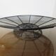 Modernist fruit basket, minimalist in black lacquered metal 1960