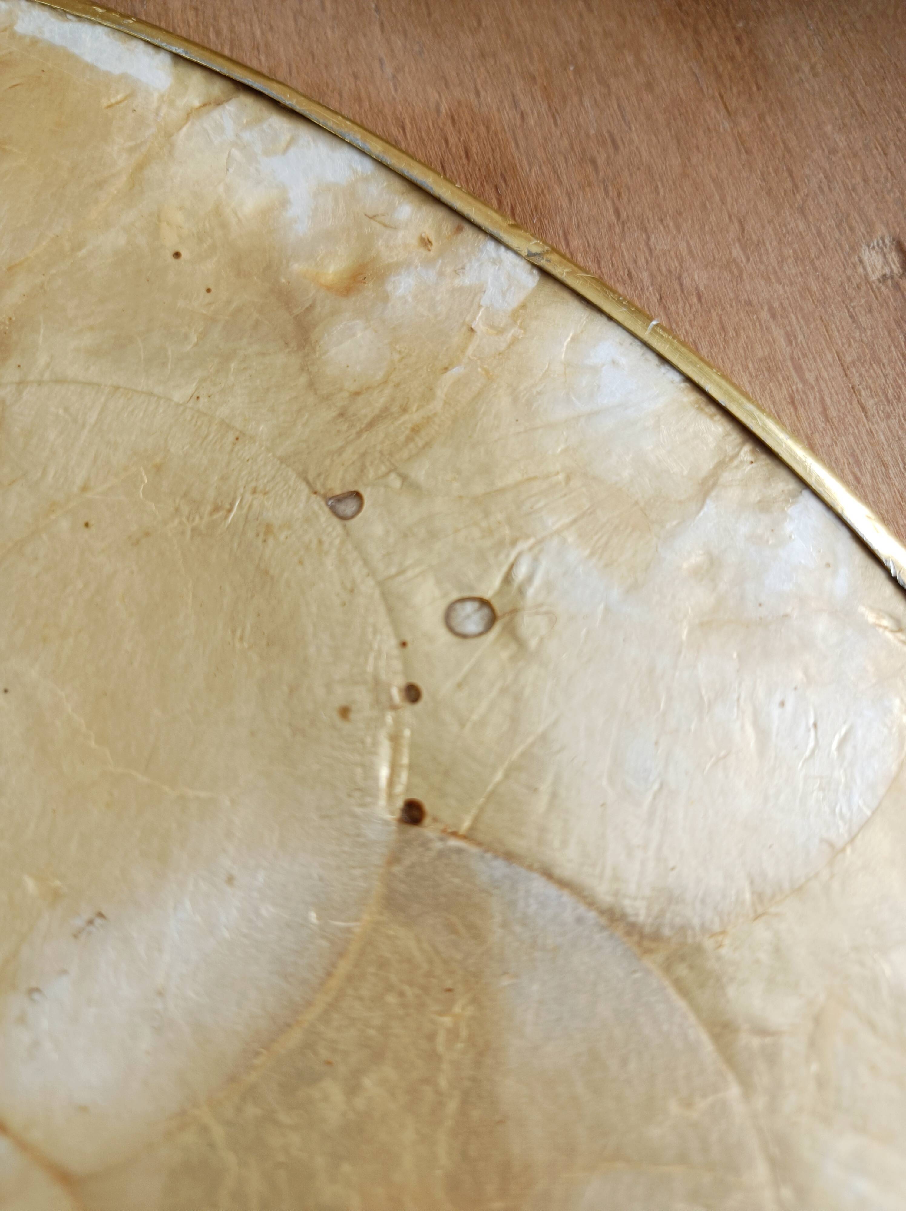 Capiz mother-of-pearl tray, placemat