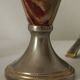Vintage onyx and pewter amphora