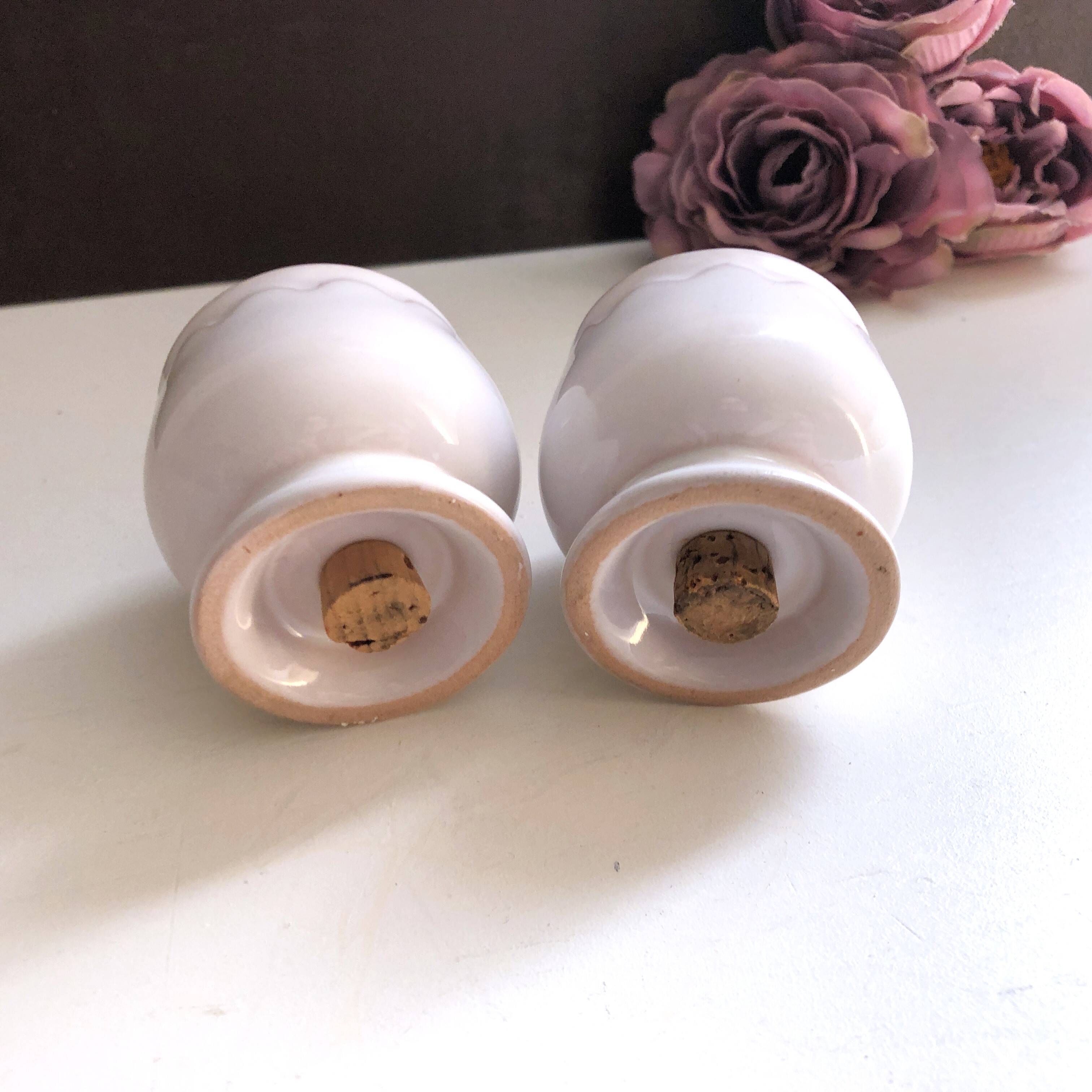 Vintage porcelain salt and pepper shaker duo