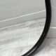 Brown plastic oval mirror, 1960s/1970s