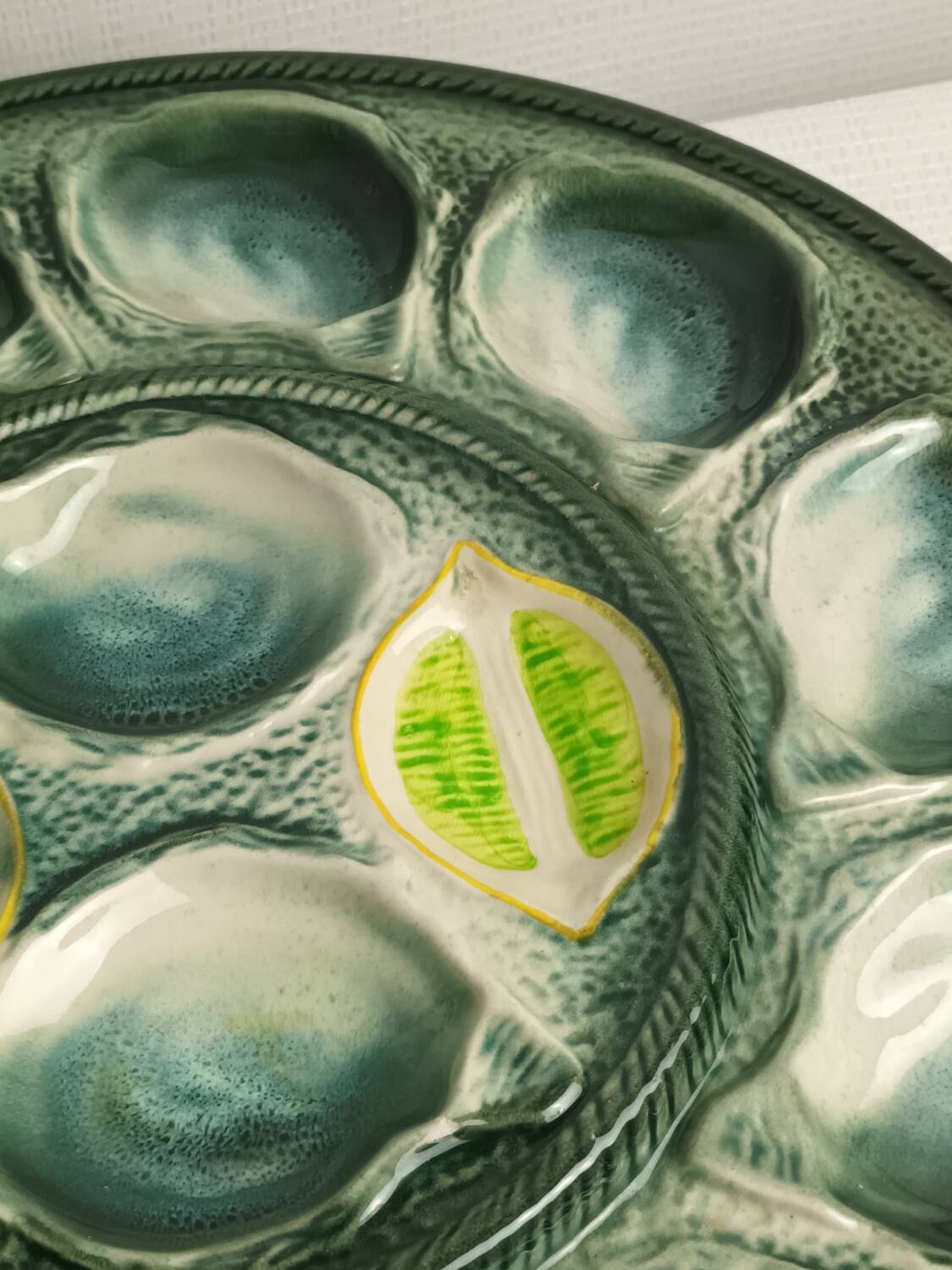 Vintage St Clément ceramic oyster dish