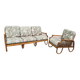Rattan sofa and armchair from the 70s Italy