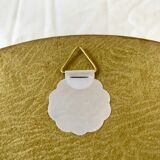 Miroir rond laiton années 50 -  27x27cm