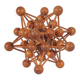 Vintage wooden atomic model, structural, Danish Scandinavian style, mid-century.