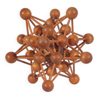 Vintage Mid Century wooden structural atomic model danish scandi