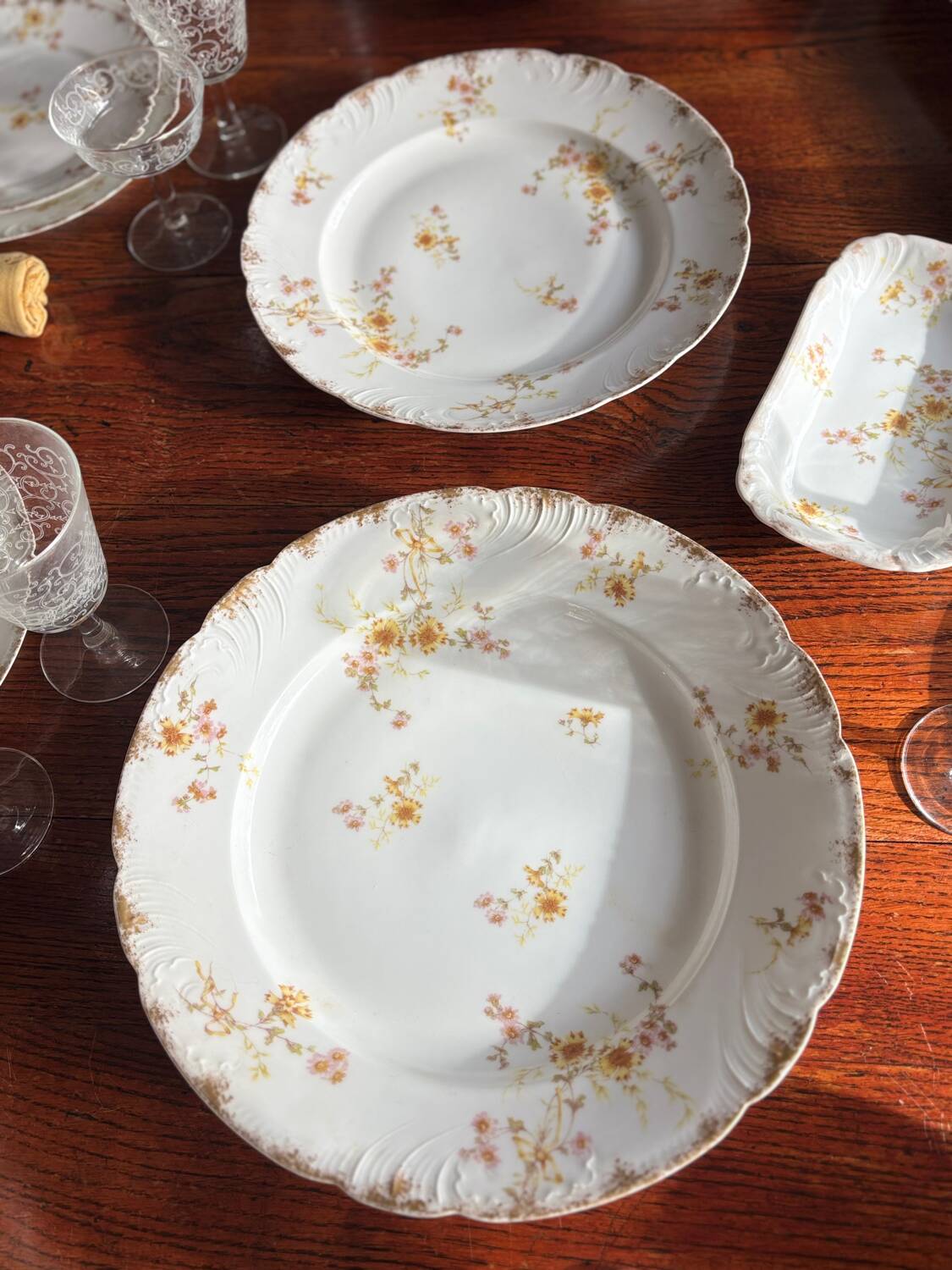 Rare service de table en porcelaine Haviland fin 19eme