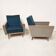Paire de fauteuils bicolores, 1960
