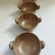 4 stoneware ear bowls