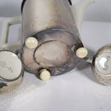 Service à thé Art déco par Hutschenreuther avec placage en argent WMF, années 1930