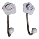 Pair of porcelain hooks