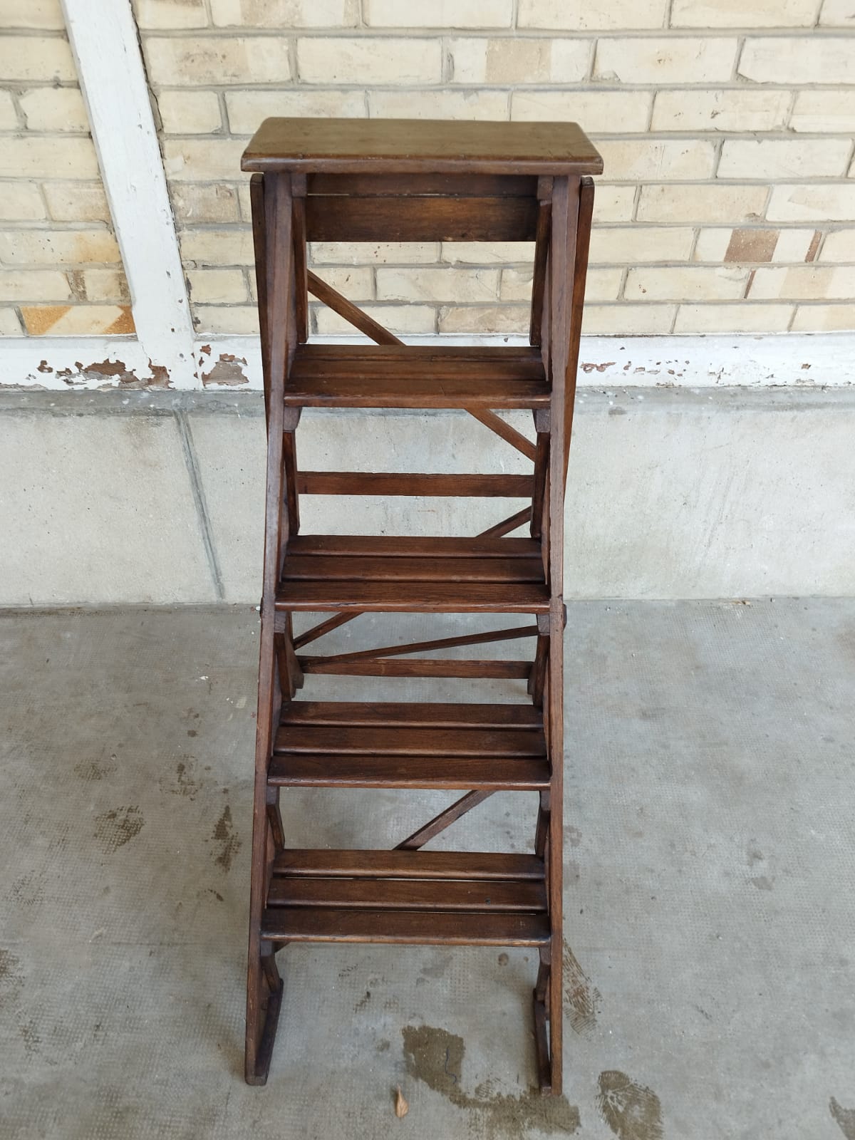 Vintage wooden stepladder from library 1930