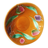 1960/70 Plat creux  fruits / peint main / Sarreguemines /