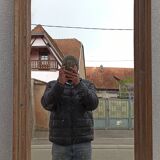 Antique wooden mirror