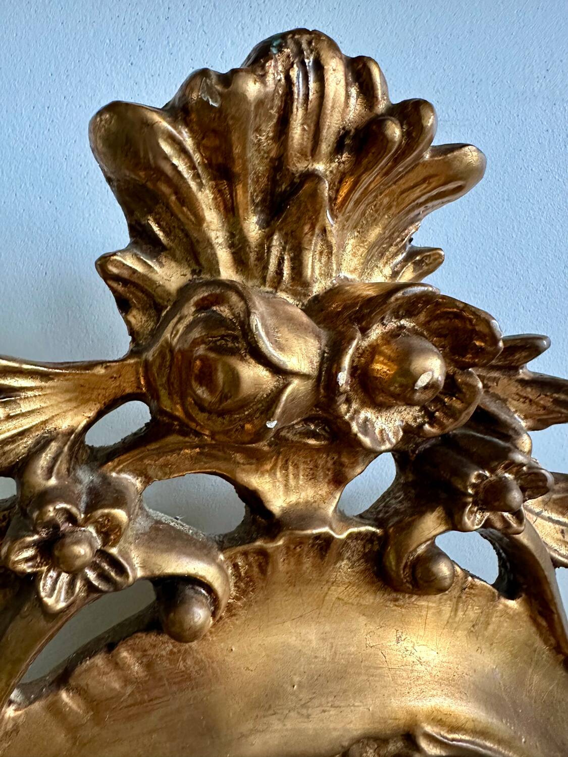 Large vintage baroque gold mirror 102x68