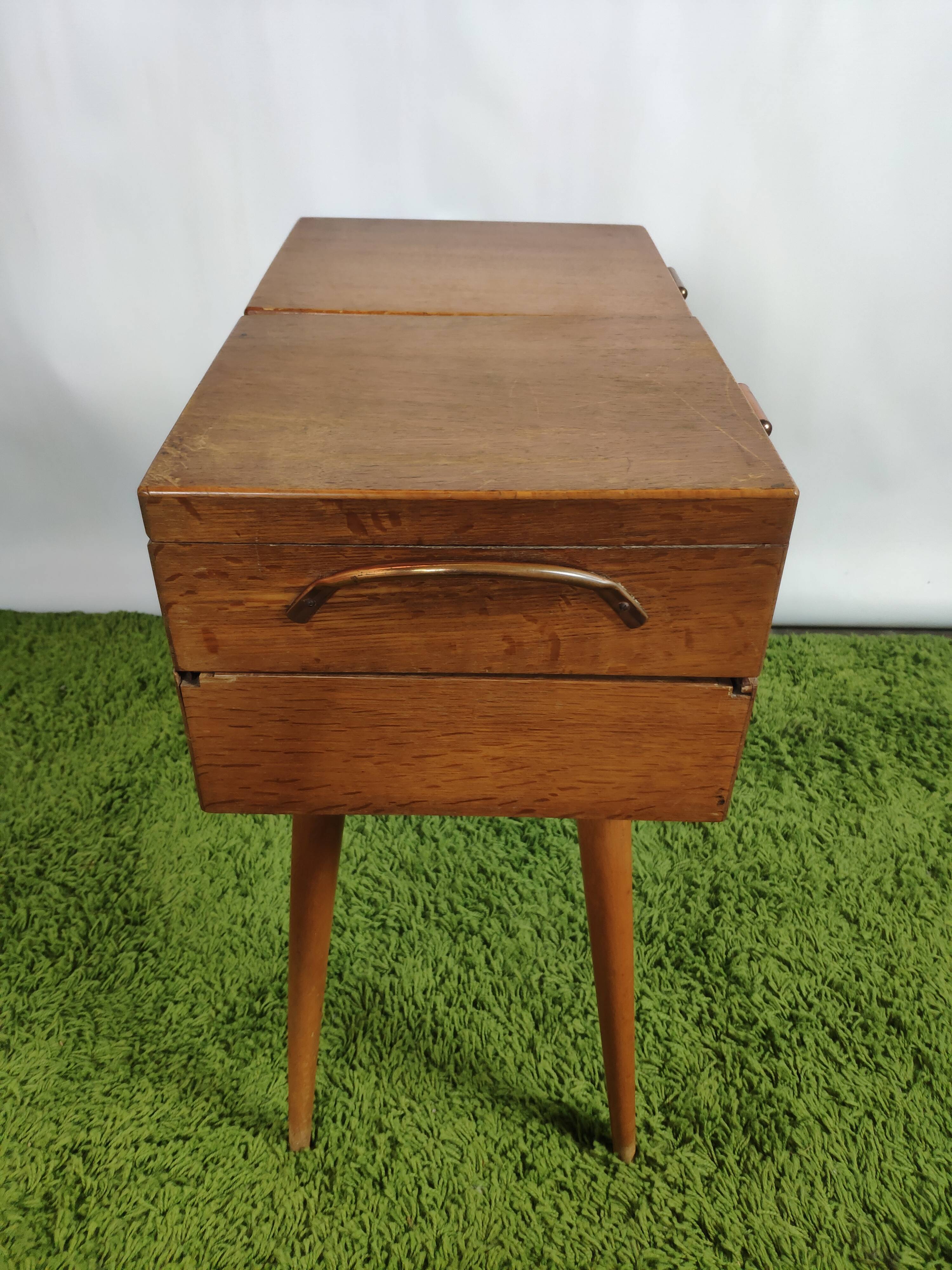 Vintage worker wood foot compass