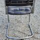 Chair from the 70s in chromed metal and brown moleskine