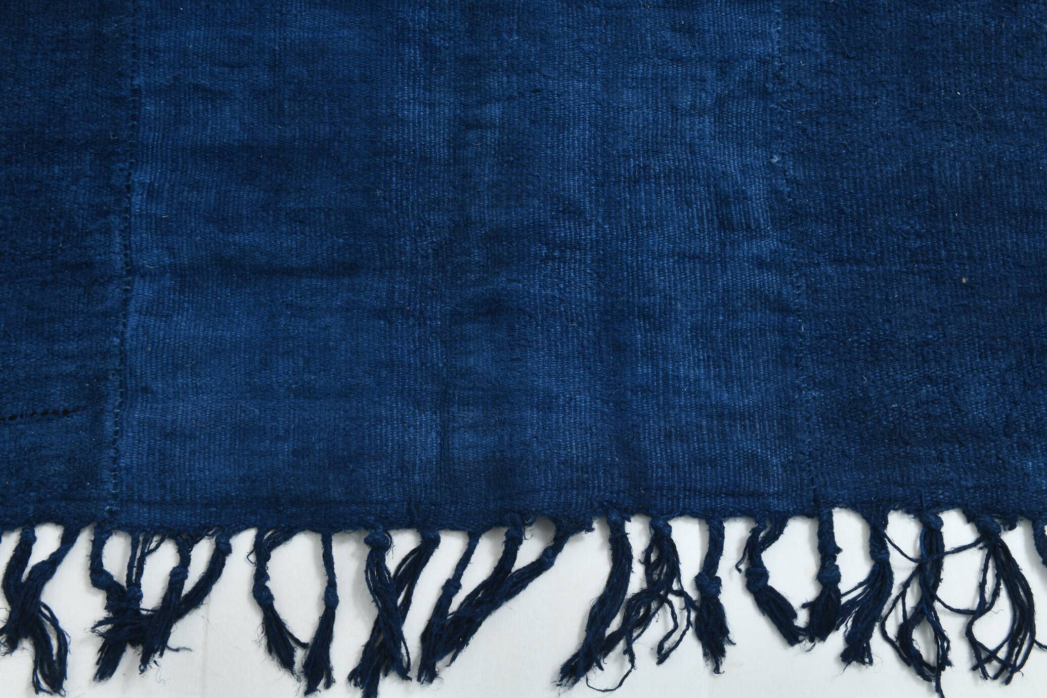 Contemporary Navy Blue Turkish Vintage Kilim Rug, 188x287Cm