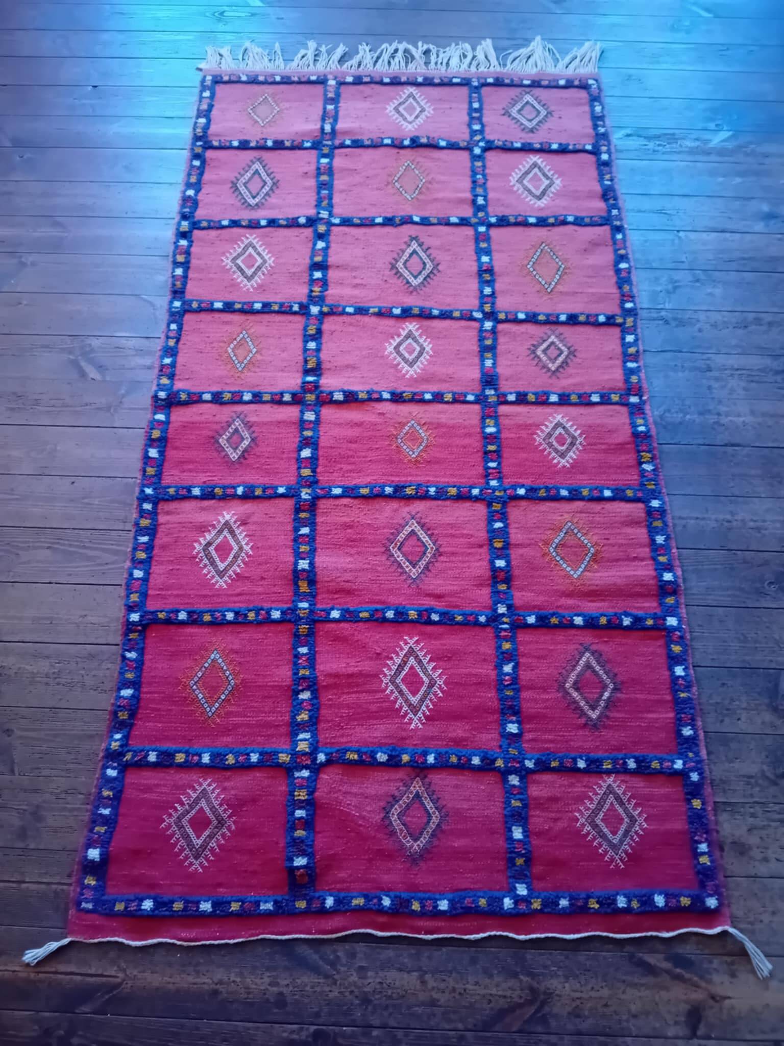Handmade Kilim Taznakht Rug 202x104cm