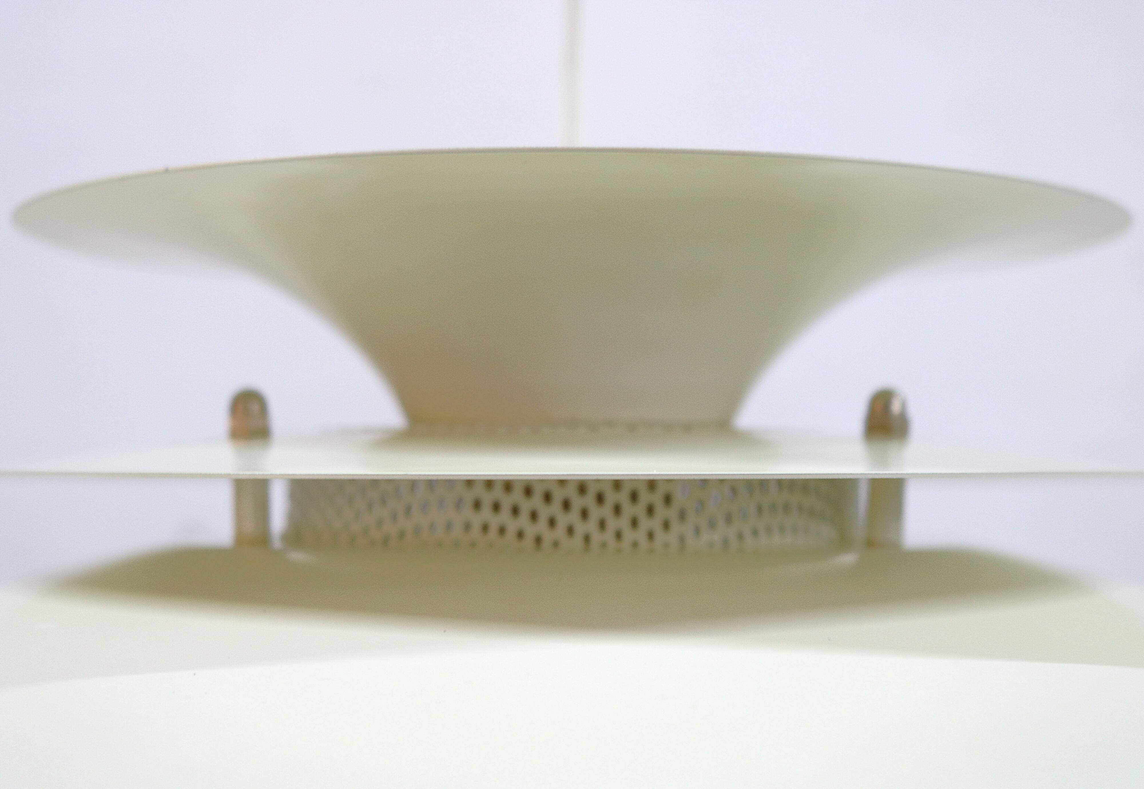 Suspension Jeka danoise blanche/beige - Éclairage moderne du milieu du siècle