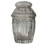 vase Art Déco Joseph Simon en cristal taillé incolore, ca 1925