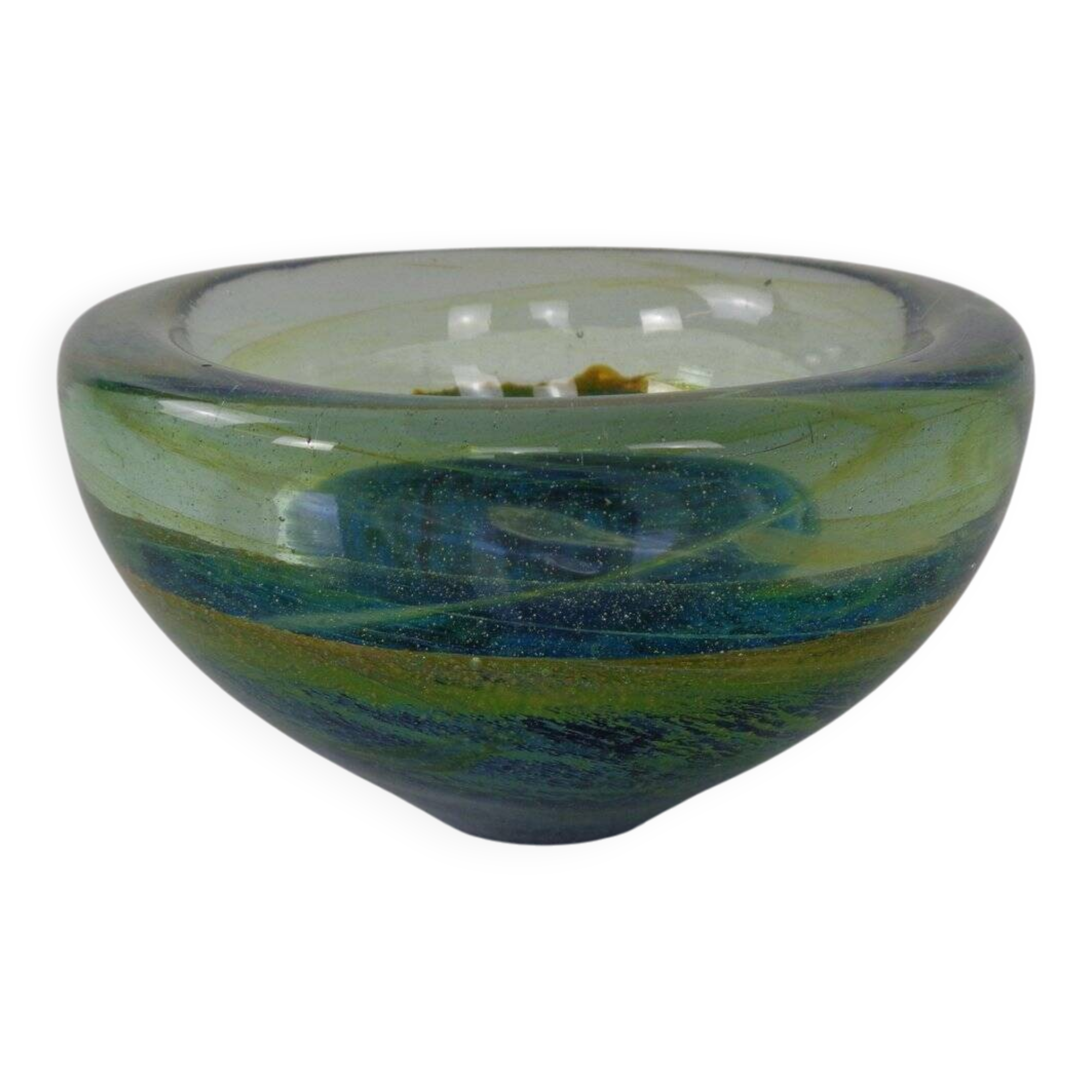 Maltese glass ashtray from Mdina, 1960s