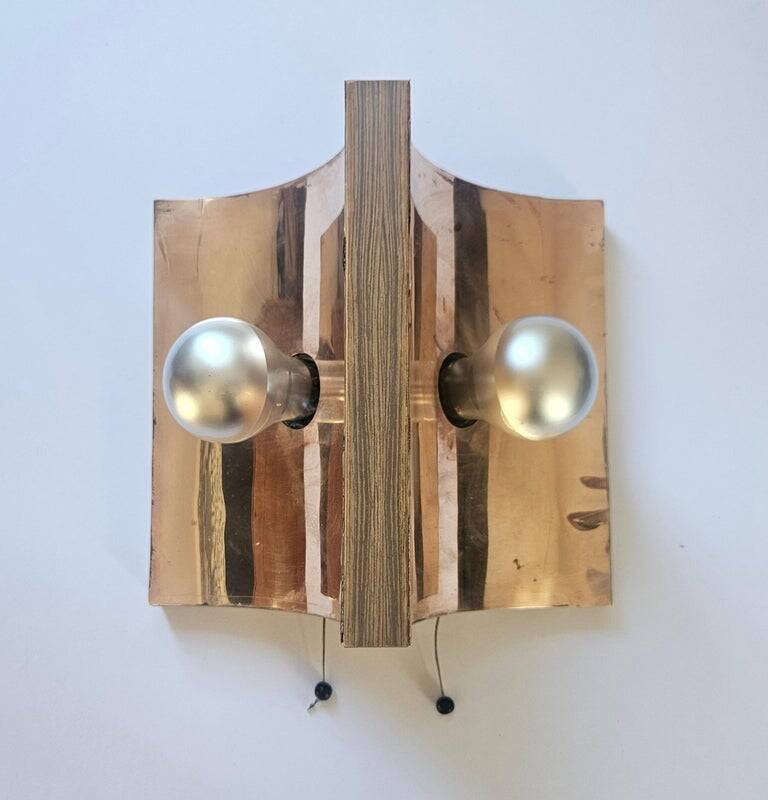 Very rare mid-century wall lamp, Germany, 1970s
