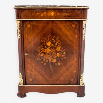 Antique inlaid chest of drawers, Northern Europe, around 1890. After renovation.