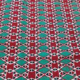 Tapis traditionnel rouge et vert en pure laine 115x210cm