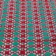 Traditional red and green handmade carpet in pure wool  115x210cm