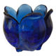 Cobalt blue molded glass vase shaped ball corolla vintage from the 60s