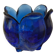 Cobalt blue molded glass vase shaped ball corolla vintage from the 60s