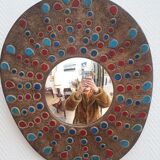 Witch mirror in resin and enamels