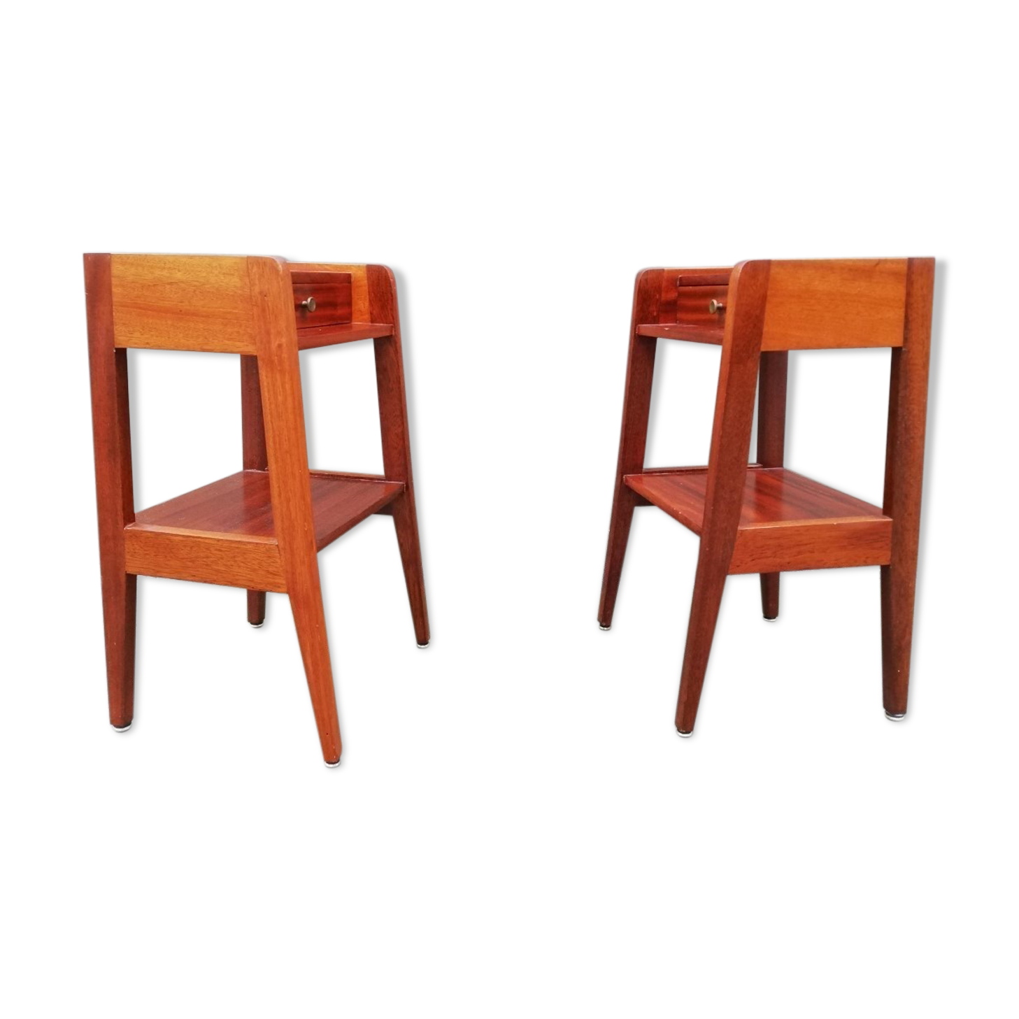 Paire de tables de chevet années 50
