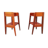 Paire de tables de chevet années 50