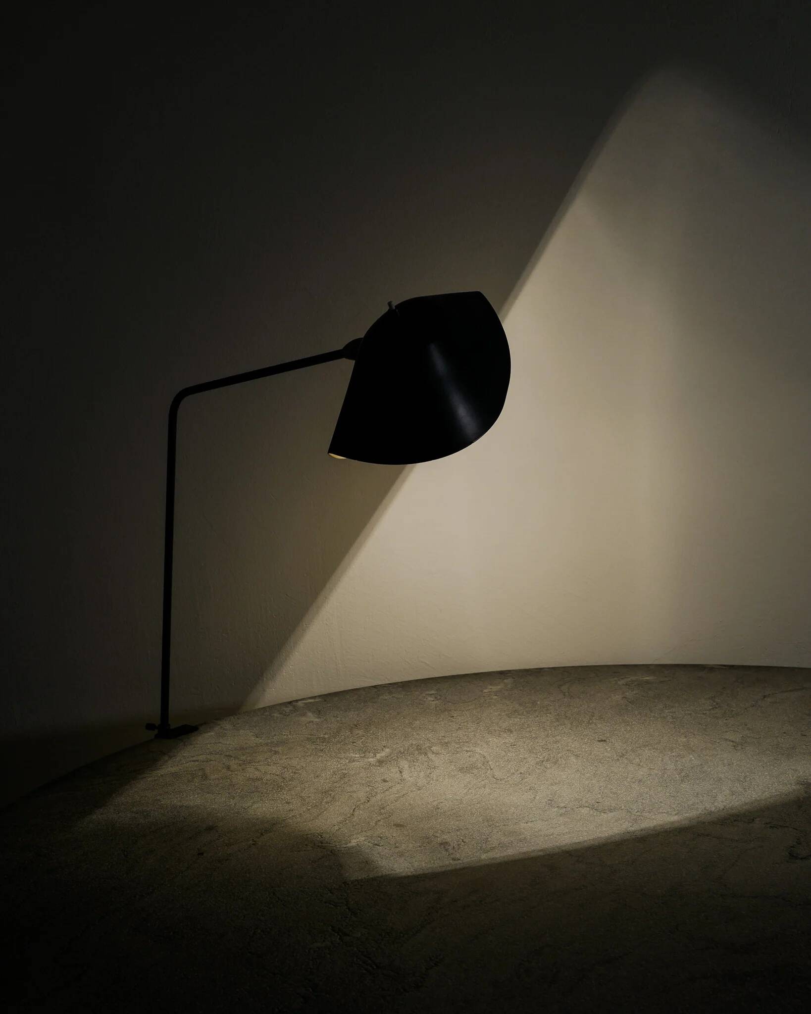 Black French Mid Century Agrafée Desk Clip Lamp by Serge Mouille, 1950s