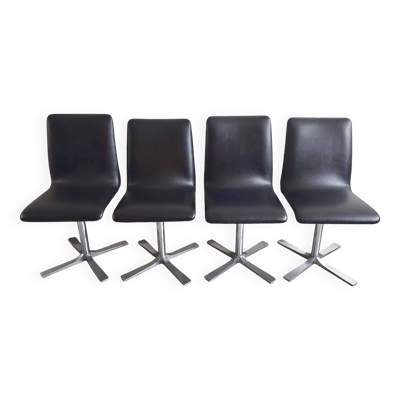 Suite de 4 chaises vintage 1970