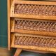 Commode vintage bois et rotin